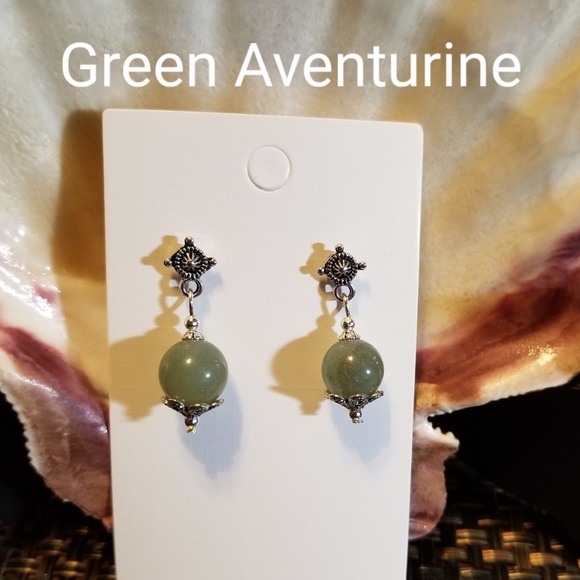 Garnet Post Style Earrings: - Picture 4 of 6